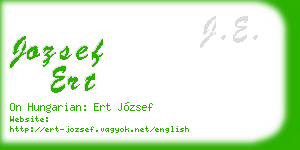 jozsef ert business card